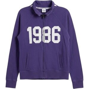 PINK Victoria's Secret Purple 1986 Full Zip Track Jacket Women's Small Y2K 90s